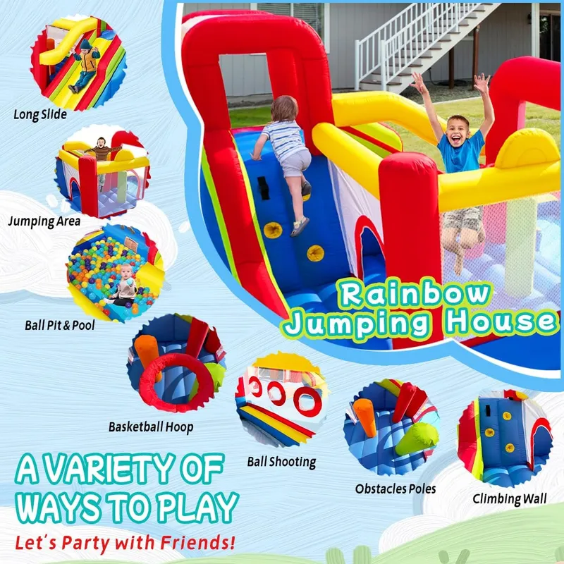 Hongcoral Inflatable Bounce Castle with Blower for Kids